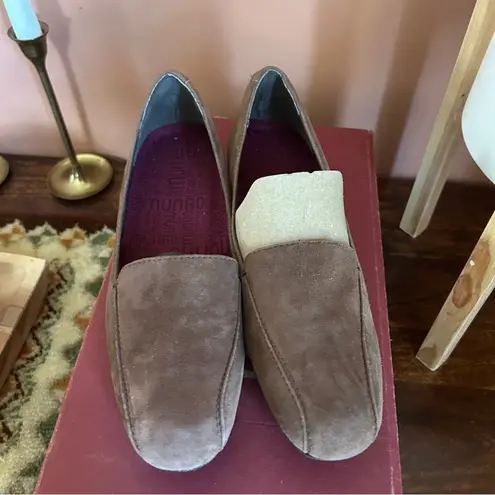 Munro  Diedre Cocoa Suede Leather Brown Flats Slip‎ On Loafers Shoes NEW Size 7N - Image 2