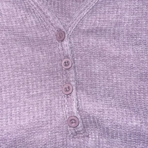 Zyia ✨ Active Don't Wake Me Up Sz Small shirt purple waffle knit thermal✨