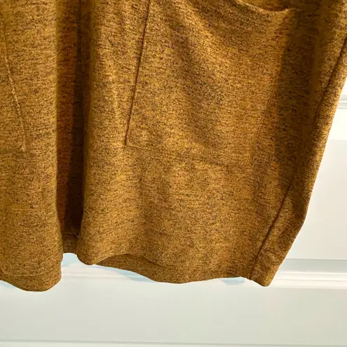 Clara Sun Woo V Neck Tunic Top Mustard Yellow Black Heather Size S