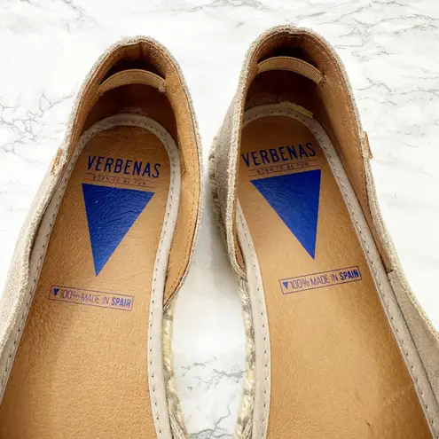 Verbenas Espadrille Stone Suede Peep Toe Sandals Size 39 Size 8.5