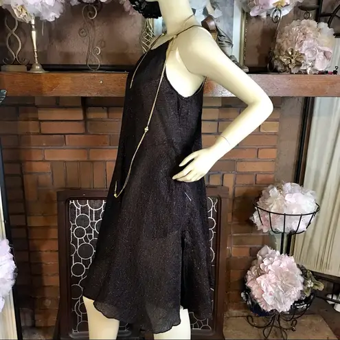 HACHE METALLIC BROWN WIDE LEG TENT ROMPER WITH POCKETS NWT (8)