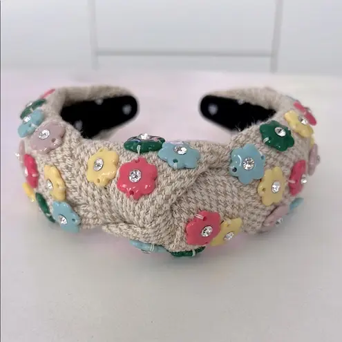 Lele Sadoughi Daphne Flower Charm Headband Rainbow Vintage