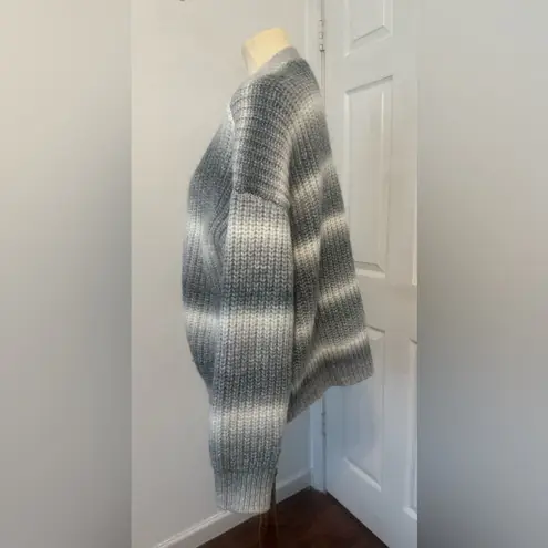 Lucky Brand  Ombre Striped Cardigan V Neck Cozy Relaxed Loose Size XXL