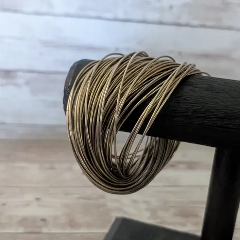 Vintage Bracelet Antique Gold Tone/Brass Tone Interlocking Statement