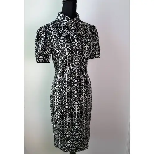 Max Mara Dress Cesy Jacquard Monogram Print Mini Shirt Dress SIze XS/2