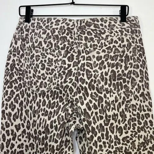 Nine West  Leopard Print Mid Rise Skinny Jeans Women's size 10