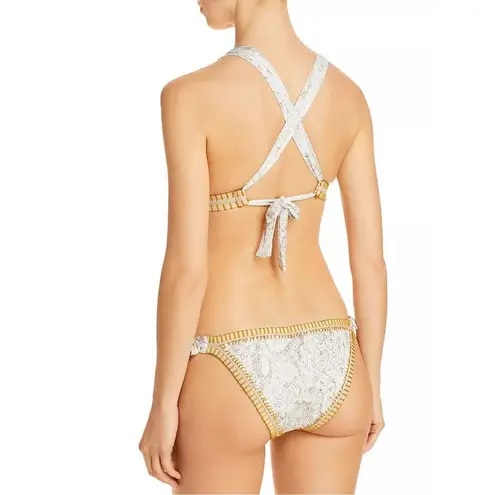 PilyQ New.  Cobra Crochet trim bikini. S-top/M-bottom. Retails $178