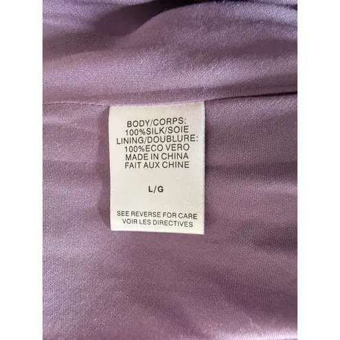 Cami NYC NWT Silk Dua Ruffle Midi Dress in Lilac Purple Size Large/ 8-10