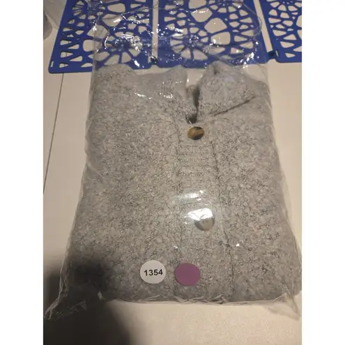 Jennifer Moore Gray Knit Cardigan, Women's Large Vintage Sweater, Button Front