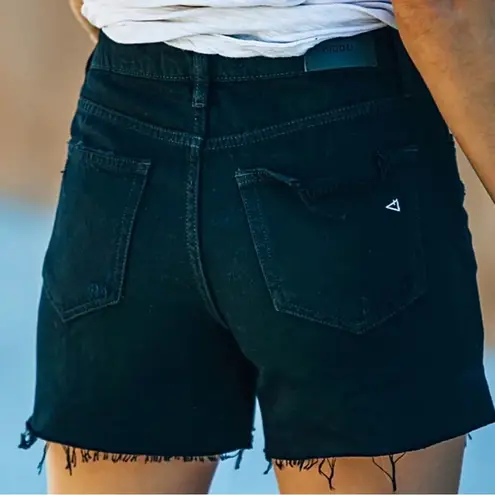 Hidden Jeans Pixie High Rise Distressed Denim Shorts • Sz M