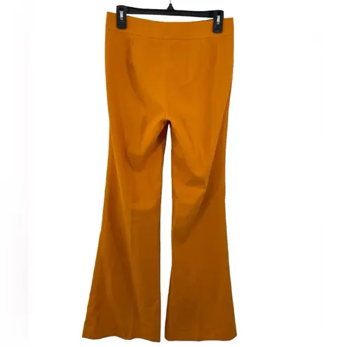 ZARA NWT  Pants Women’s Size XS Mid Rise Flared Flat Front Orange Yellow Trousers