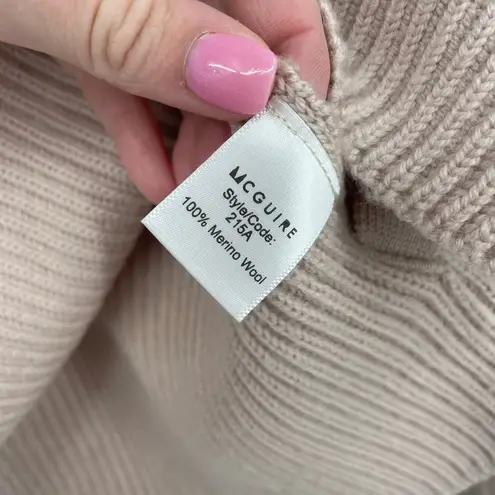 McGuire Denim Mcguire Monsieur Tie Side Merino Wool Bell Sleeve Turtleneck Sweater Cream NWT
