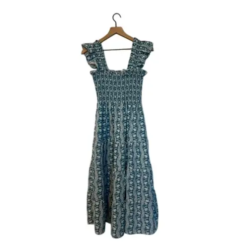 Hill House Ellie Nap Dress in Trailing Vine Blue Size XS
