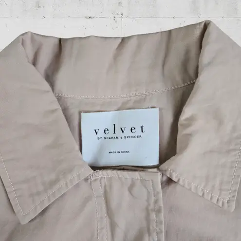 Velvet by Graham and Spencer Pink Dixie Cotton Cropped Twill Jacket Size Medium