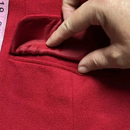 Talbots Imperfect 1980s vintage wool blazer  size 10 100% wool blazer cherry red - Image 8