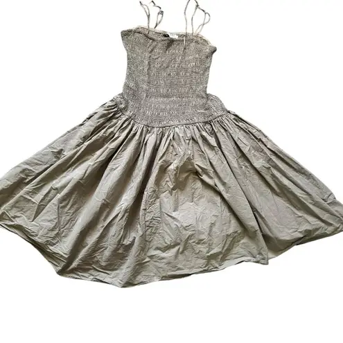 Oh Seven Days Maternity Louise Dress Sage Green Smocked Fit & Flare Size 1X