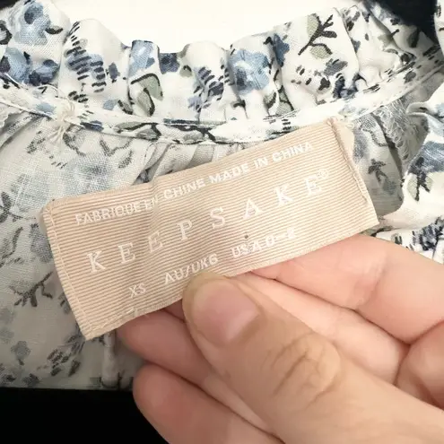 Keepsake the label floral button up blouse floral pastel girly garden tea party White Size XS