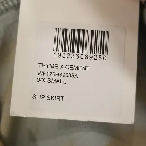 đź’•JOHN ELLIOTTđź’• Slip Skirt Midi Slim Fit ~ Thyme x Cement 0 XS NWT *FLAWED*