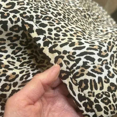 Susan Graver Leopard Print Short Sleeve Blazer Size XL