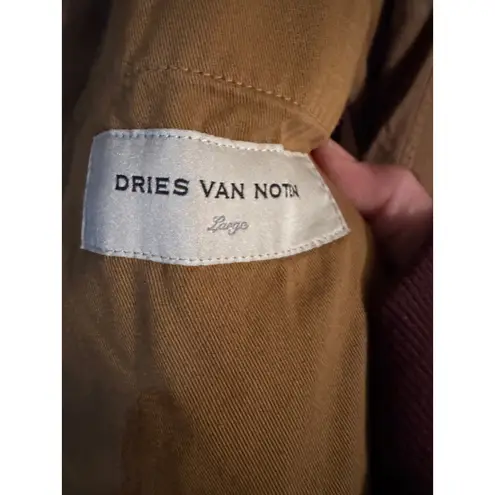 Dries Van Noten Classic Beige Long Trench Coat Double Breasted Belted