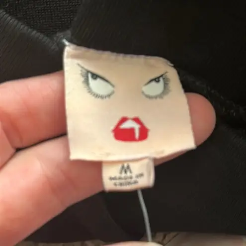 Badgley Mischka Black French Terry Joggers Pants with Pockets Size Medium NWT