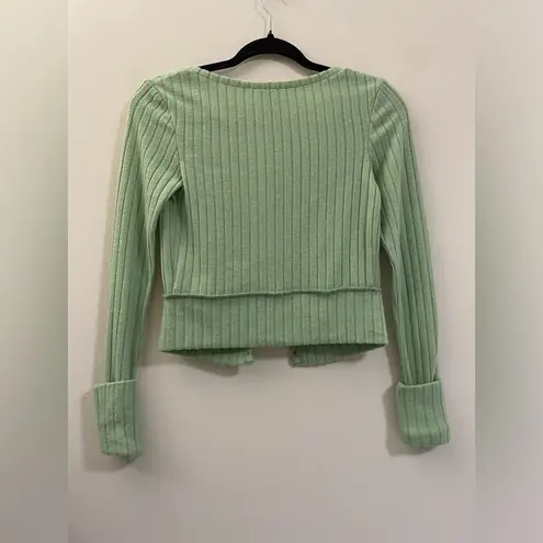 Urban Outfitters NWT  Out from Under Cropped Cardigan in Light Sage Green - XS