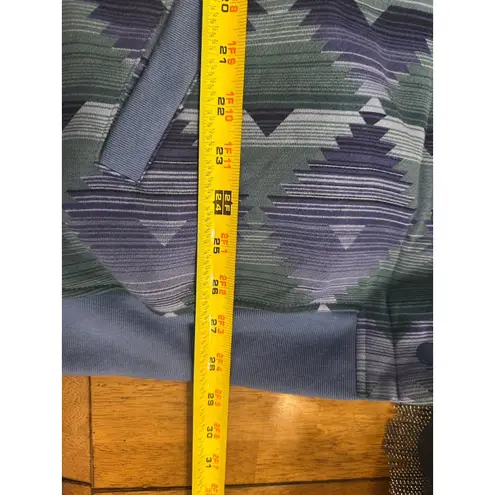 Vintage Scandia Woods Native Aztec Snap Close Sweatshirt Jacket Women’s Medium Blue