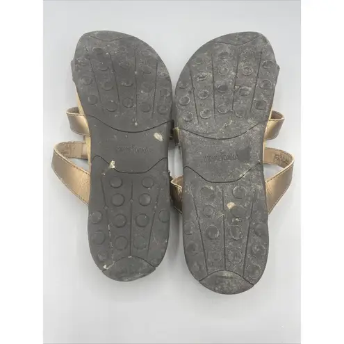 Minnetonka  Sandals‎ Brown Leather Strap Slip On Slide Womens Size 9