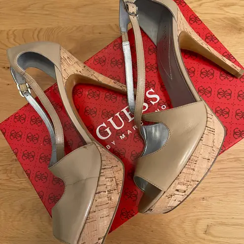 Guess by Marciano - Tan Sandal Platform Heel - Size 11