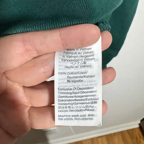 J Crew Ruffle Collar Preppy Crew Neck Sweater Women S Emerald Green Pullover Top