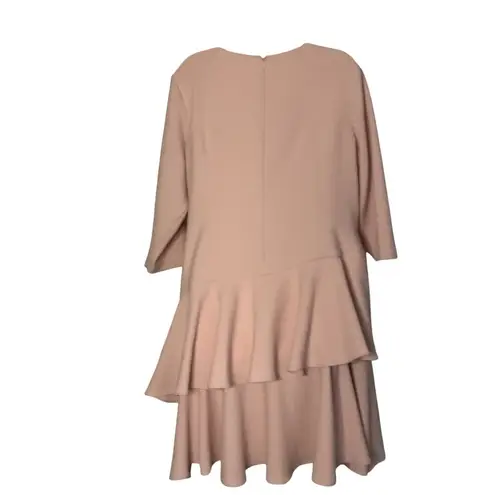 Eliza J Blush Pink Tiered Ruffle mini Dress Size 16W party cocktail date night