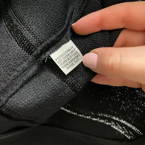 St. John Evening by Marie Gray Black Button Down Cardigan w/Sequins & Embroidery