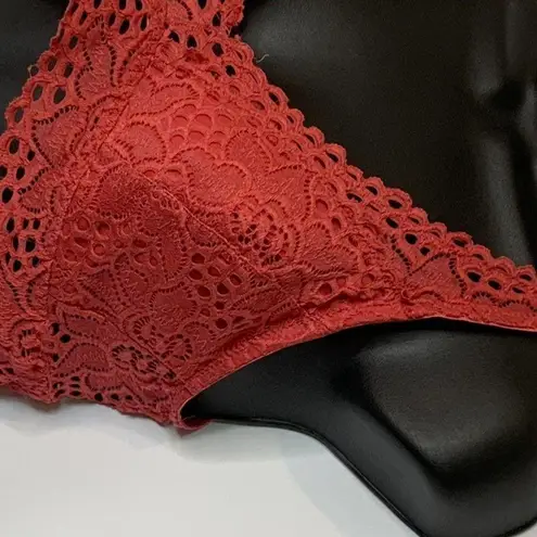 Chic La Vie Dark Coral Lace Bralette (L) Size L