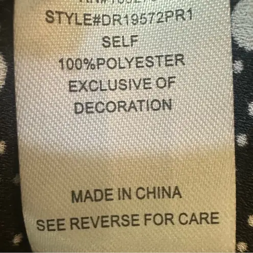 Daniel Rainn Nordstrom DR2 Black & White Polka Dot Sleeveless Blouse Size Large
