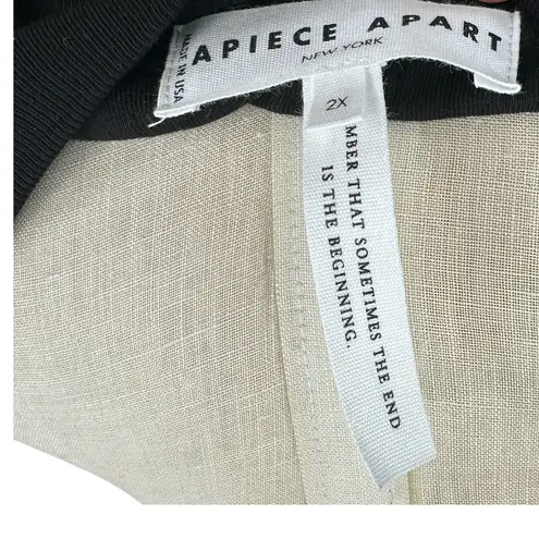 Apiece Apart Olimpio Sweatshirt Sweater Puff Sleeve Organic Cotton Black Size 2X