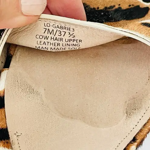 Louise et Cie Leopard Print Wood Heel Ankle Strap Sandal