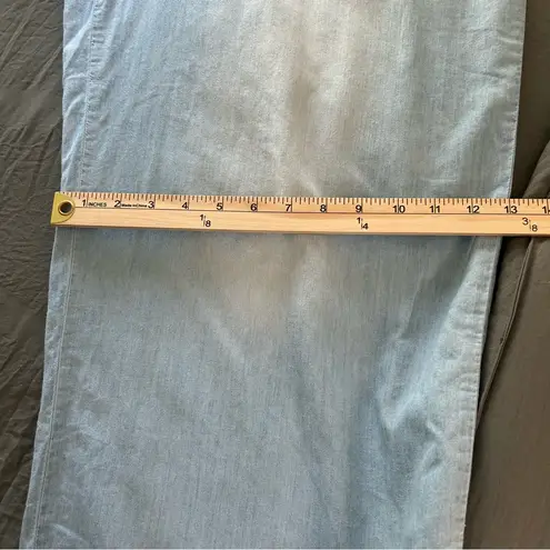 Garnet Hill Pull-On Wide Leg Chambray Pants. Size XL.