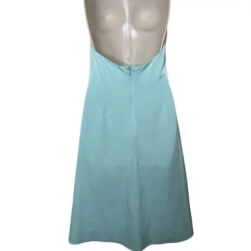 Samantha Sipos Tiffany mint blue Butterfly Slip Dress sz S