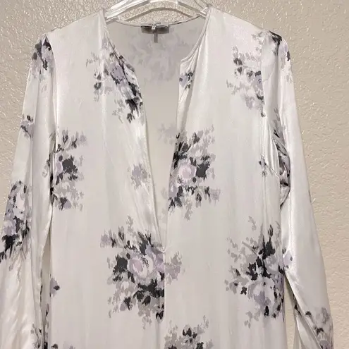 Alexia Admor GANNI Cameron Fluted Floral Printed Satin Maxi Dress Size EU 34 US XS