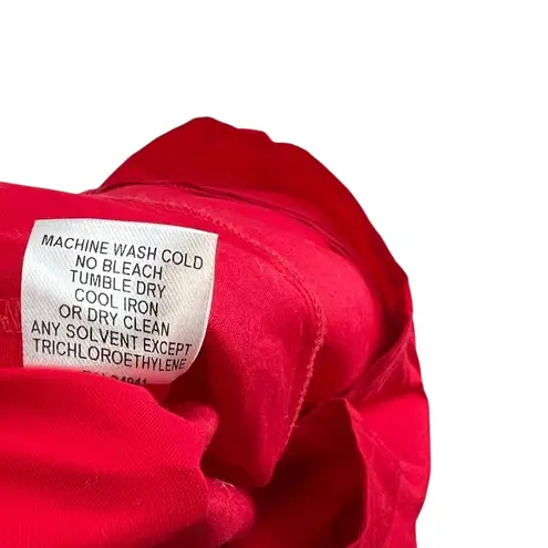 Intermix Nikki Top Blouse Shirt Long Sleeve Ruffle Cotton Red Size Large