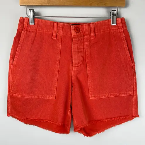 Le Superbe Woman's Red Beach Crawler Cut Off Shorts Size 2 $175 NWT