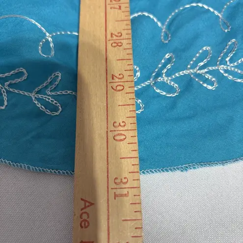 My Choice Dress Summer Halter Top Blue White Lace Embroidery XL KNEE LENGTH