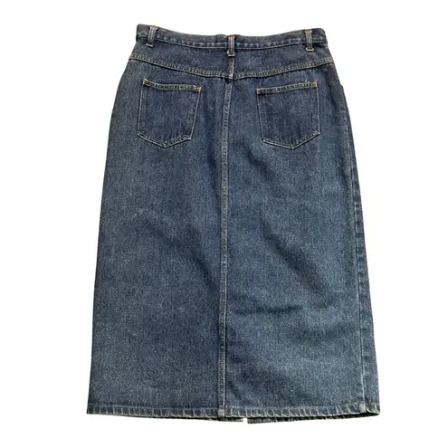 Vintage 90s Plus Sized Denim Jean Maxi Skirt Starwear Size 12/14 Blue