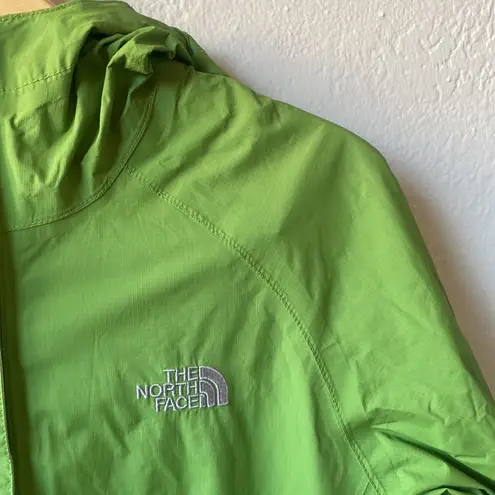 The North Face Size S Womens Green Full Zip HyVent DT Hooded Rain Jacket 7Y444