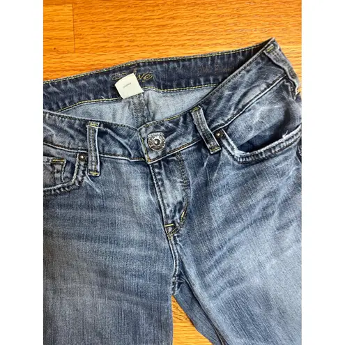 Silver Jeans Women Western Glove Works Aiko Bootcut Blue Denim Jeans 27x33