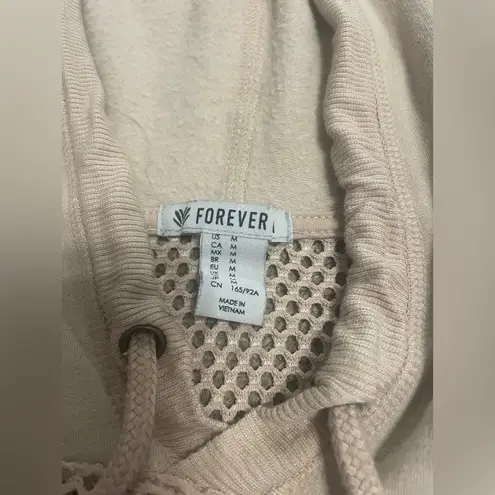 Forever 21  Mesh Crop Top Hoodie Sweatshirt