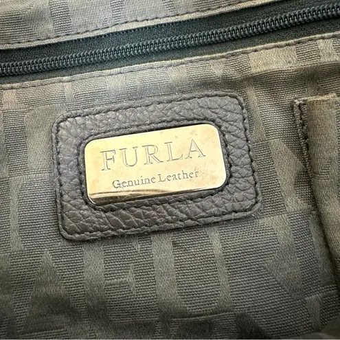 Furla grey leather tote bag