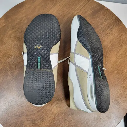 Cole Haan Nike Air Womens Sneakers 8 Beige White Leather Suede Lace Up Shoes