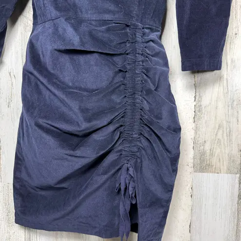La Vie Rebecca Taylor Corduroy Dress XS | Midnight Navy | NWT | MSRP $295 Blue