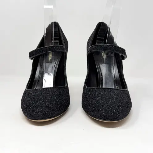 Dolce & Gabbana Mary Jane Pumps Black Baroque DG Logo Heel Size 38 Designer